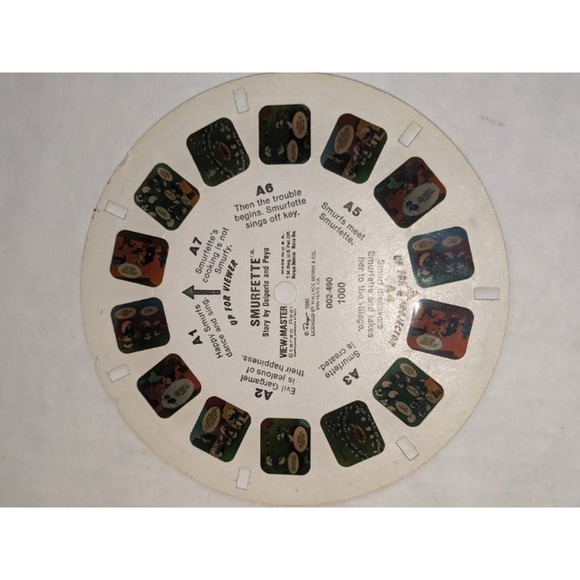 Vintage 1982 View Master Reels Smurfette Set of 3 Rare Clean Wallace & Berrie - Picture 2 of 8